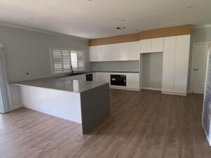 Kitchen and laundry fit out with polyurethane doors and stone benchtops